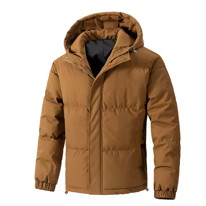 Chaqueta de Invierno para Hombre, con Capucha, Abrigada, Nueva Moda, Cortavientos, Cómoda, Informal, para Exteriores, Simple, Holgada y Gruesa - 1