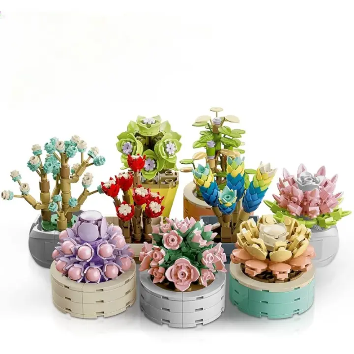 Juego de Construcción de Colección Botánica de Flores Suculentas para Decoración de Oficina y Hogar Regalos para Mujeres y Niñas (750 Piezas) - 1