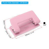 Perforadora Manual de Doble Agujero Portátil para Oficina 1/4" Estapler y Perforadora de Hojas para Scrapbooking y Diarios - details 1