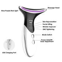 Dispositivo de belleza facial para el cuello, terapia de fotones LED de 3 colores, estiramiento de la piel, calentamiento, reductor - details 10