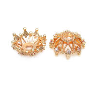 Cuentas de Flor de Brasso Dorado de 18K Joyería de Alta Calidad para Mujeres - details 5
