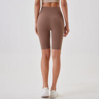 Pantalones cortos de yoga para mujer, leggings deportivos transpirables, cintura alta, para entrenamiento y gimnasio - details 35