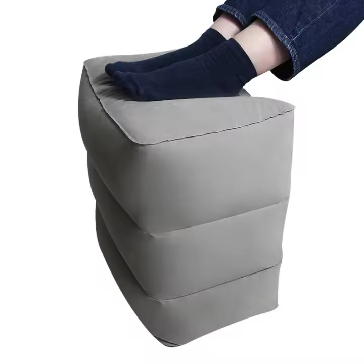Almohada inflable para reposapiés de viaje, cojín de reposapiés para avión, tren de vuelo, 1 piezas - 1