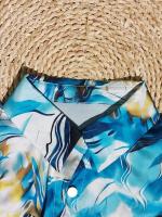 Camisa de trabajo de manga larga con estampado de mármol elegante para mujer Tops de manga larga de primavera y verano - details 4