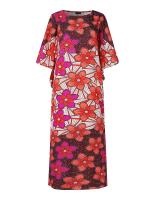 VONDA-Vestido largo de fiesta de verano para mujer, Vestidos largos bohemios, vestido veraniego estampado Vintage, bata holgada informal con cuello redondo de gran tamaño 2025 - details 5