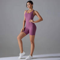 Hamidou-Conjunto de Yoga con espalda descubierta para mujer, Body de Fitness de alta elasticidad, ropa de gimnasio deportiva, Top corto de Fitness, Shockpro - details 24