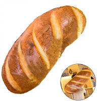 Almohada con forma de pan de aperitivo de simulación 3D divertida, cojín Lumbar suave, juguete de peluche, almohada oblonga, regalo único para amigos - details 3