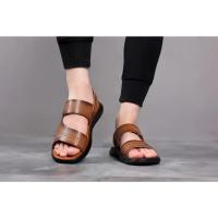 Sandalias de verano para hombre, cómodas sandalias de cuero con plataforma para exteriores, suela suave antideslizante, zapatos informales de trekking para verano, zapatos de playa para niño - details 18