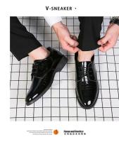 Zapatos de cuero para hombre, zapatos de cuero de moda formales de negocios, zapatos de cuero versátiles informales de estilo coreano para jóvenes - details 11