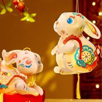 Linterna de conejo china portátil, artesanía tradicional con borlas, linternas de conejo de mano, juguetes de linterna LED de buena suerte - details 11