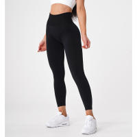 Mallas sin costuras para mujer, pantalones de Yoga de cintura alta, ropa de gimnasio, Leggings de licra, trajes de entrenamiento suaves, sólido, nuevo - details 1