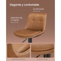 Sillas de Cocina Altas Giratorias Regulables Diseño de Respaldo y Reposapiés Material PU - details 3