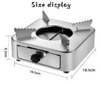 Estufa de Alcohol, de acero inoxidable tipo cajón engrosado olla caliente, estufa pequeña y portátil para exteriores, uso doméstico - details 0