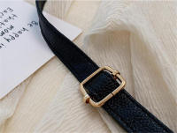 Bolso bandolera informal negro de piel sintética con solapa tipo mensajero de hombro simple para mujer - details 23