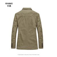 Chaqueta informal de algodón para hombre, traje de negocios para exteriores, talla grande, a la moda, otoño - details 4