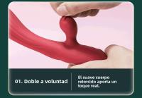 Vibrador de Doble Cabeza de Silicona Líquida Multifrecuencia Masaje Eléctrico para Masturbación Femenina Productos Sexuales para Adultos - details 8