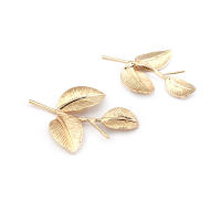 10 Uds. Colgantes de latón de Color dorado de 18K sin agujeros, colgantes de hojas de árbol, accesorios de joyería Diy de alta calidad, sitio web oficial Rosediy - details 0