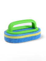 Cepillo de limpieza con mango de esponja, herramienta para lavar platos y ollas en la cocina, material PP, no electrónico. - details 7