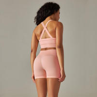 Conjunto de yoga para mujer, leggings y top de cintura alta, chándal sin costuras, tres conjuntos de entrenamiento para ropa de gimnasio - details 20