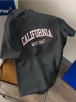 Camiseta de manga corta con cuello redondo y estampado de letras de tendencia de verano 2025 Top para hombre - details 5