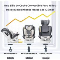 Silla de coche con Isofix giratoria 360 °   Grupo 0+/1/2/3, 0-12 años, 40-150 cm (Gris oscuro i-Size) - details 13