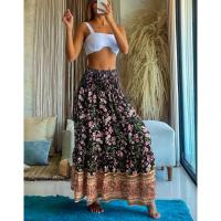 Vestido largo holgado con estampado y cintura elástica para mujer, verano 2025 - details 2