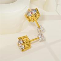 Pendientes de diamantes de moissanita de oro auténtico 18K originales regalo delicado para mujer joyería fina hechos en China - details 10