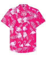 Verano hawaiano impreso en 3D con plantas coloridas y ropa de mujer, camisa de manga corta de playa, informal de moda para hombre - details 19