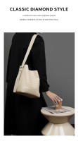 Bolso de hombro de cuero tejido a mano de gran capacidad a la moda bandolera bandolera bandolera para mujer - details 13