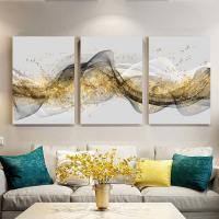 Cuadro de Paisaje Natural 3PCS en Lienzo con Marco Floral Abstracto Hojas Póster Nórdico para Sala de Estar Decoración del Hogar Imagen de Pared Estilo Luz y Decoración - details 4