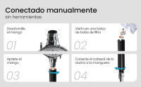 Newentor-Cabezal de ducha de mano con filtro de aniones, alta presión, 6 modos de pulverización, ahorro de agua - details 6