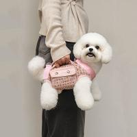 Mochila Horizontal elegante para perros con asa para correa, bolsa transportadora para gatos envuelta en el borde, bolsa elegante y transpirable para salir para perros pequeños - details 4