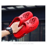 Sandalias ligeras de EVA para hombre, zapatos informales con agujeros, zuecos para amantes del jardín en casa, zapatillas planas de playa al aire libre, talla grande 49 - details 20