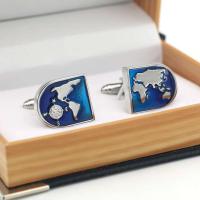 Gemelos con mapa del mundo para hombre IGame, hechos de material de latón de alta calidad, diseño de globo azul, regalo - details 9