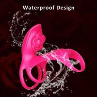 Embalaje privado Sexy Rose Ring Sleeve G Spot Estimulador del clítoris Eyaculación retardada Erección Vibrador Productos para adultos - details 5