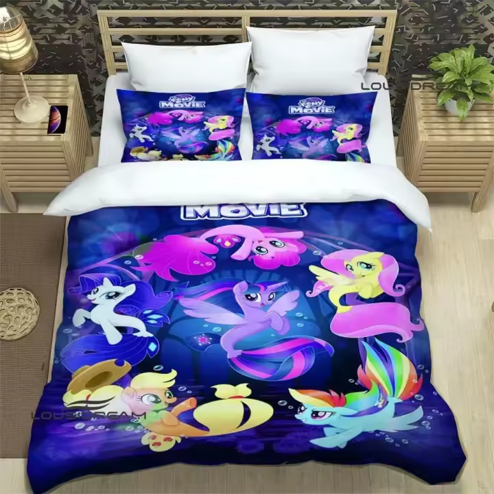 Exquisito Conjunto de Ropa de Cama de Dibujos Animados My Little-P-Ponys - 1