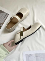 Zapatos Mary Jane planos de fondo francés, con punta redonda, boca poco profunda, estilo retro, para mujer. - details 23