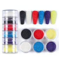 Juego de polvo de flocado de 6 colores, polvo de azúcar brillante, pigmento de cromo para decoración de uñas - details 10