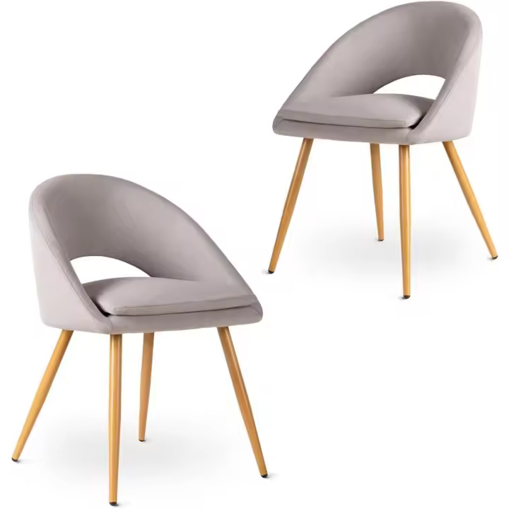 Pack de 2 Sillas de Comedor Tapizadas, Acolchadas y Ergonómicas, Estilo Moderno para Salón, Dormitorio o Cocina - 1