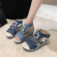 Sandalias de cuña mujer, estilo boho, zapatos de punta abierta,verano - details 8