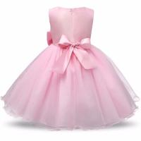 Elegante Vestido de Princesa para Niñas Talla de Flor Elegante Grandes Lazos - details 4