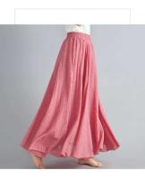 Verano negro algodón en mujeres Maxi Faldas Ropa Mujer parte baja holgada Haruku Saia Casual Boho Falda larga Ropa de Mujer - details 13