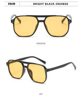 Gafas De Sol cuadradas Vintage para mujer, lentes De marca Retro con espejo, color negro y naranja, a la moda, colores dulces - details 9