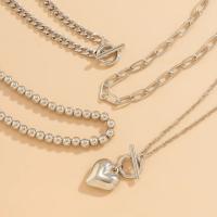 Collar Colgante de Corazón Dorado Punk Set de 4 Unidades Joyería de Moda Y2K para Mujeres - details 9