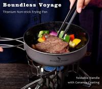 Boundless Voyage-sartén antiadherente de titanio con revestimiento de cerámica y mango plegable, plato para Picnic y acampada al aire libre - details 6