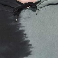 Decheng-Chimera de alta calidad, jersey de algodón teñido dividido, comparación de colores, sudadera con capucha cosida con hombros caídos y peso pesado - details 6