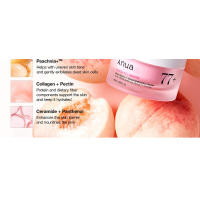 Anua Peach Niacinamide Cream, crema hidratante facial seca con vitamina B12, colágeno, ceramida, pantenol, cuidado coreano para - details 1