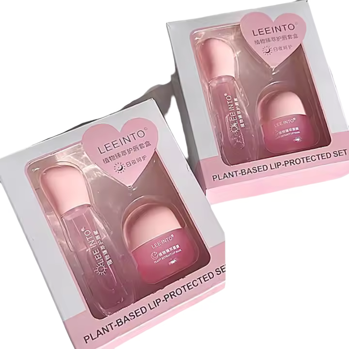 Set de Mascarilla de Labios Ligera 2Pcs Bálsamo Hidratante y Serum de Cuidado de Labios - 1