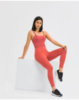 SHINBENE-Top corto de entrenamiento para mujer, sostén deportivo de nailon suave, acolchado, a prueba de sudor, con sujetador incorporado - details 20