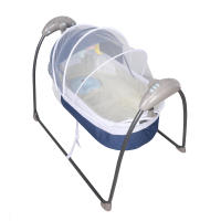 Columpio eléctrico para bebé, cuna con Bluetooth, rebotador de música, silla de columpio automático, balancín remoto con cama de cortina, azul - details 18